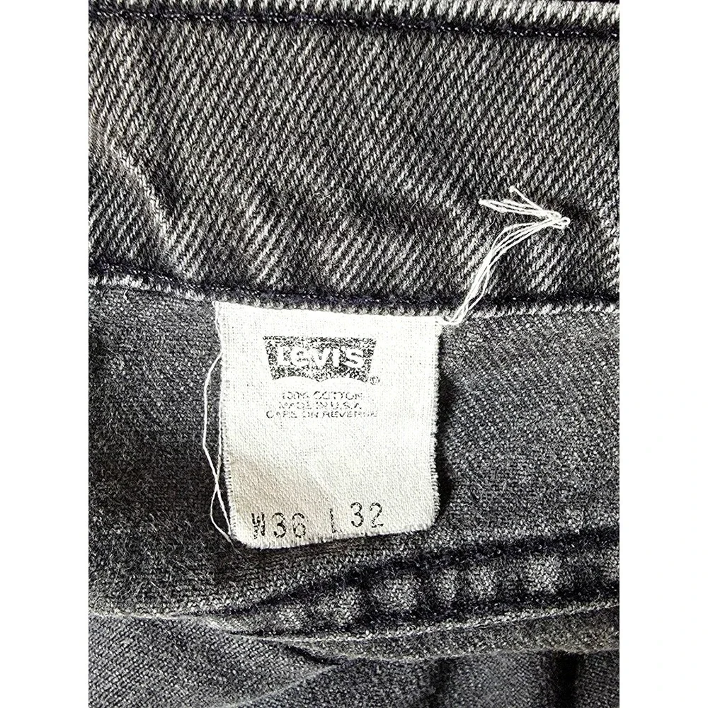Vintage 90s Levis 550 White Tab Black Jeans USA Made 36x32 Relaxed Grunge
